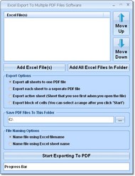 Excel to PDF Export Software screenshot